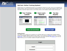 Tablet Screenshot of beta.ziptrain.com